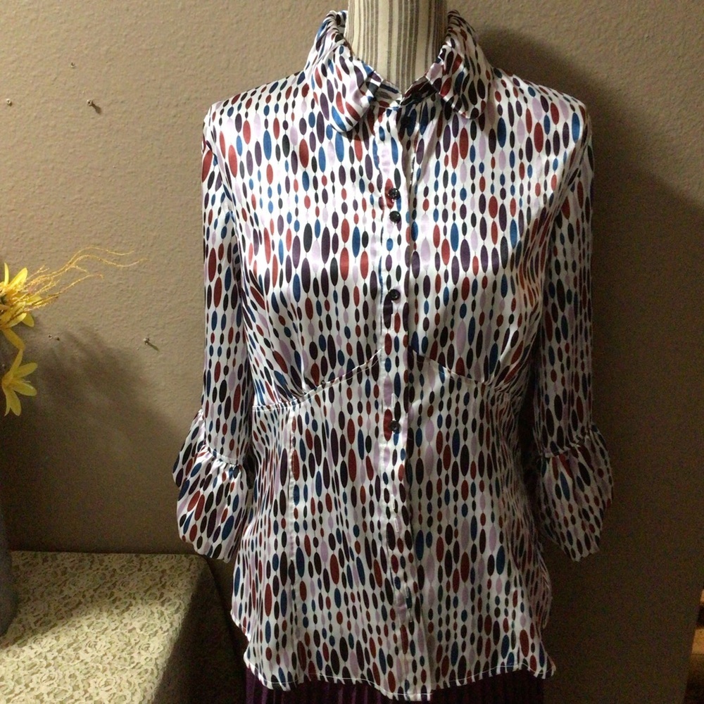 NEWT VIOLET AND CLAIR BLOUSE - Picture 3 of 15
